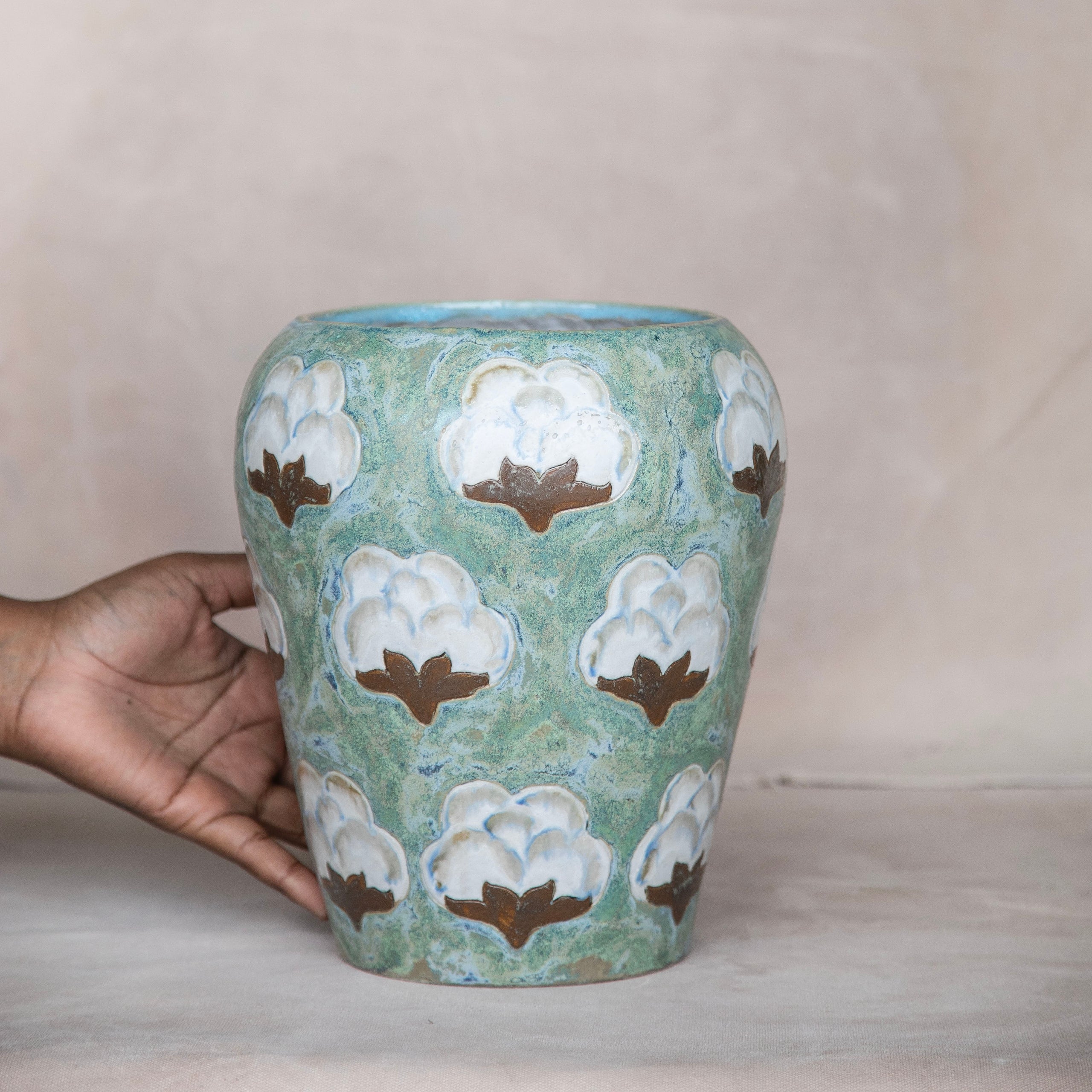 Cotton Vase by Vixon Sullivan Vixon's Pottery